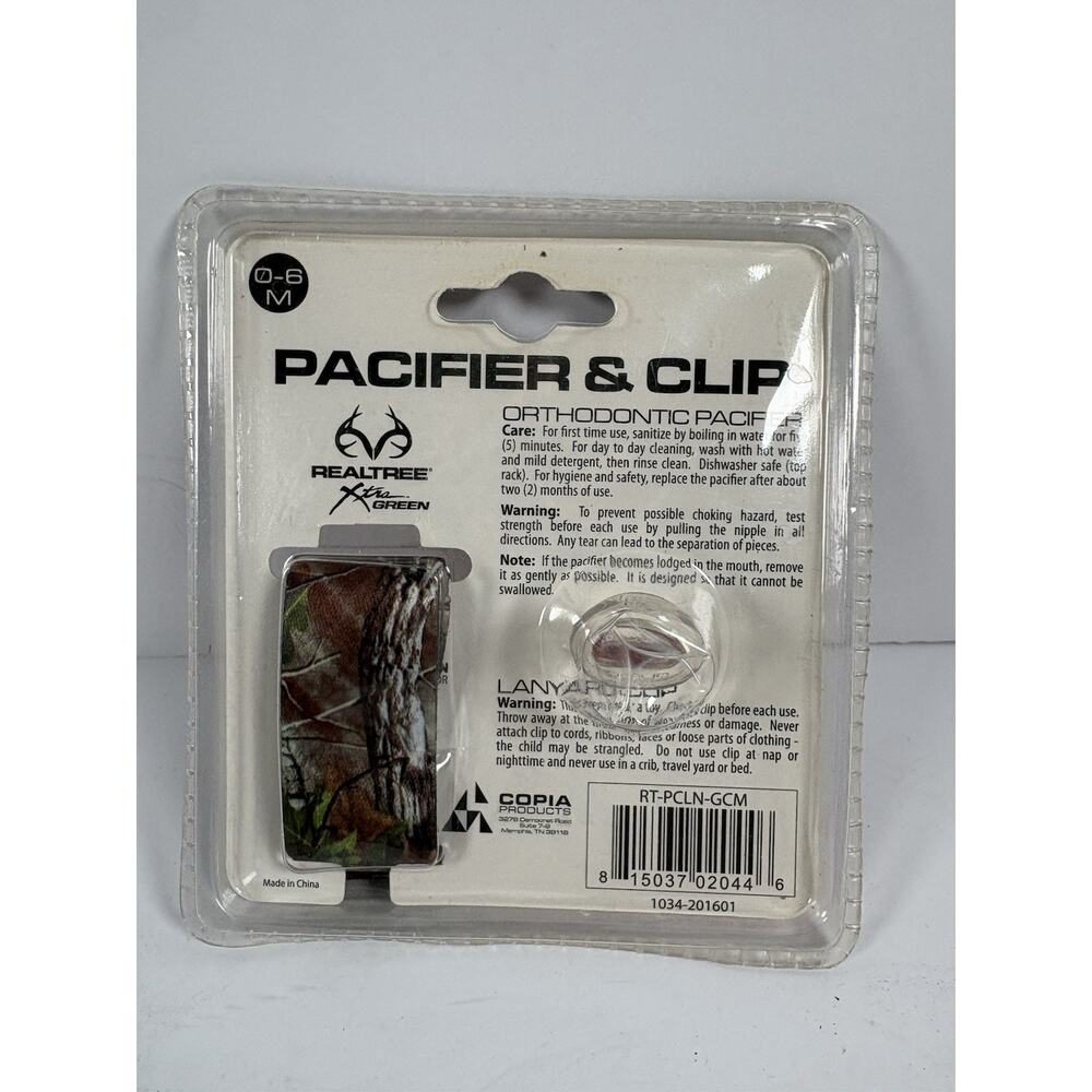 Realtree Orange Pacifier Clip Camo Strap 0-6 Months Orthodontic Infant Baby Xtra - Picture 4 of 4